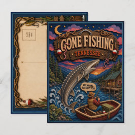 Tennessee Gone Fishing Seestör Postkarte