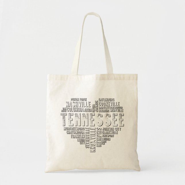 Tennessee Heart Liebe Knoxville Nashville Memphis Tragetasche (Vorne)