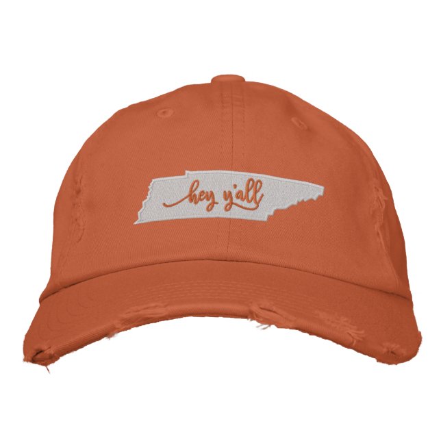 Tennessee Hey Y'all Casquette - Orange (Devant)