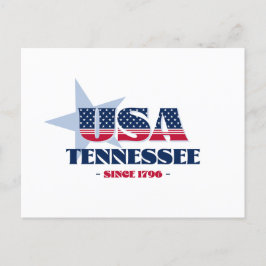 Tennessee in Rot, Weiß und Blau Postkarte