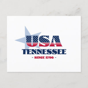 Tennessee in Rot, Weiß und Blau Postkarte
