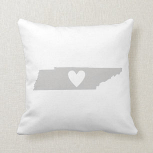 Tennessee Karte Form Liebe Grau Tennessean Herz Kissen