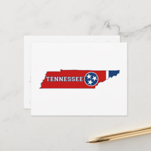 Tennessee Karte Gestaltete Staatsflagge mit Name