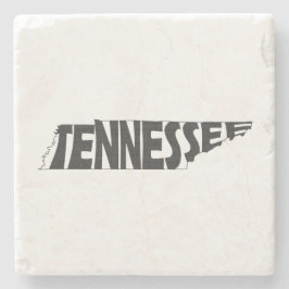 Tennessee Karte Gestreifter Staat Name Schwarzes W Steinuntersetzer