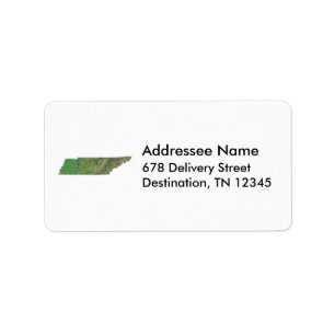Tennessee-Karten-Adressen-Etikett Adressaufkleber
