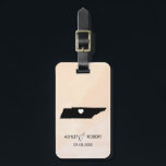 Tennessee-Karten-Hochzeits-Gepäckanhänger, Gepäckanhänger<br><div class="desc">Diese Staatsgepäckumbauten machen die perfekten Hochzeitsgeschenkumbauten oder die willkommenen Taschenumbauten.  Krawatte es zu Ihrem Geschenk anstelle eines typischen Papiergeschenkumbaus und sie können ihn für Monate und Jahre zu gekommen benutzen. Umbauten haben einen Pfirsichaprikosen-Aquarellhintergrund. Um das Herz am Hochzeitsstandort zu setzen,  verwenden Sie "besonders anfertigen weiter" Wahl.</div>