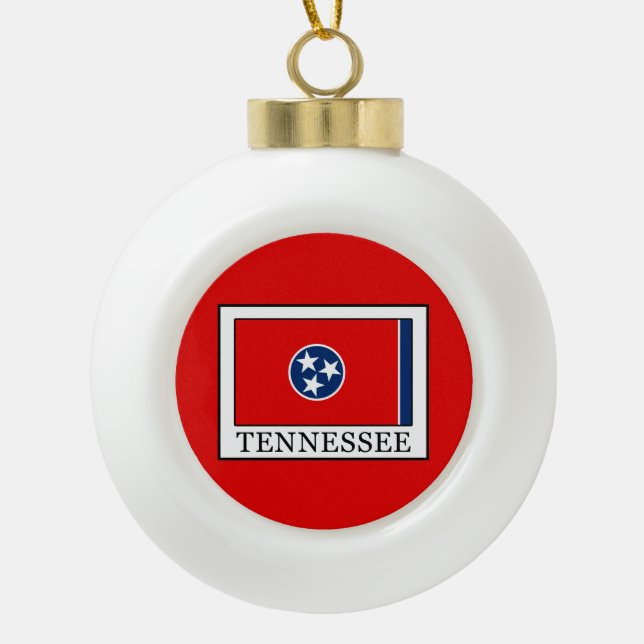 Tennessee Keramik Kugel-Ornament (Vorderseite)