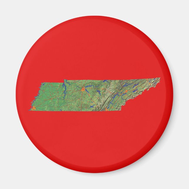 Tennessee Map Magnet (Vorne)