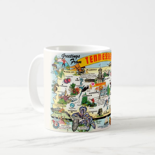 Tennessee Map Tasse (Vorderseite Links)
