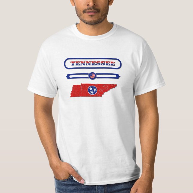 TENNESSEE MAP, TENNESSEE, USA. SAMER BRASIL T-Shirt (Vorderseite)