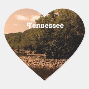 Tennessee-Nebenfluss Herz-Aufkleber