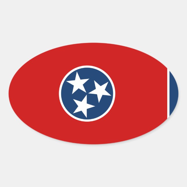 Tennessee Ovaler Aufkleber (Vorderseite)