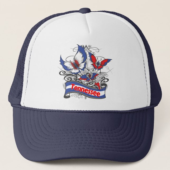 Tennessee-Patriotismus-Schmetterling Truckerkappe (Vorderseite)