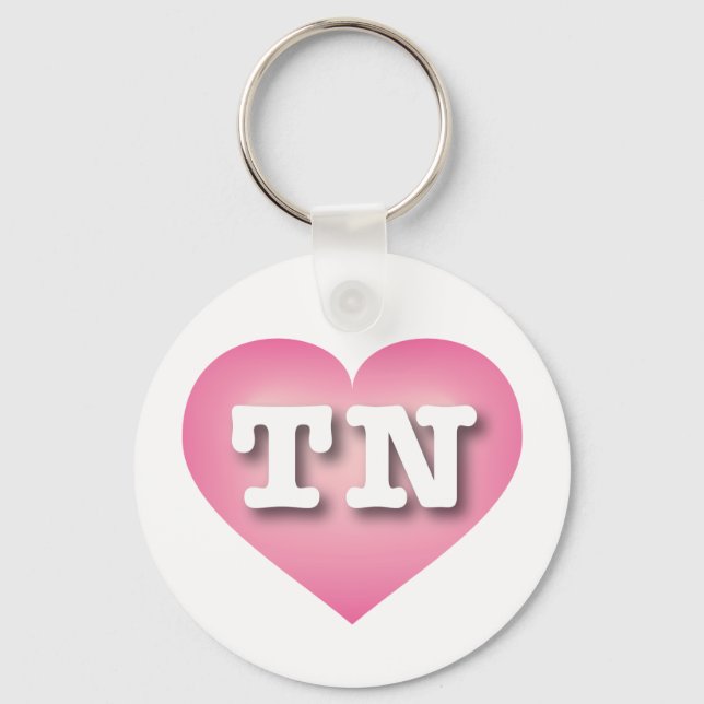 Tennessee Pink Fade Heart - I Liebe TN Schlüsselanhänger (Vorderseite)