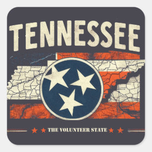Tennessee Quadratischer Aufkleber