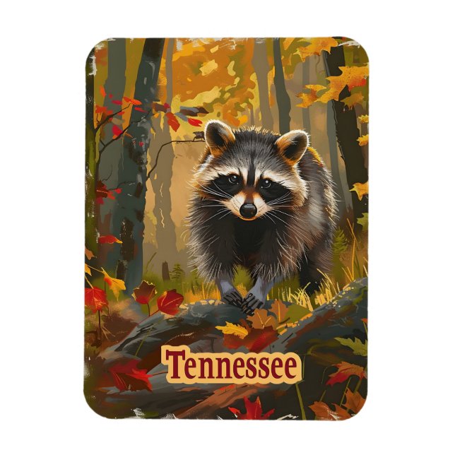 Tennessee Raccoon Magnet (Vertikal)