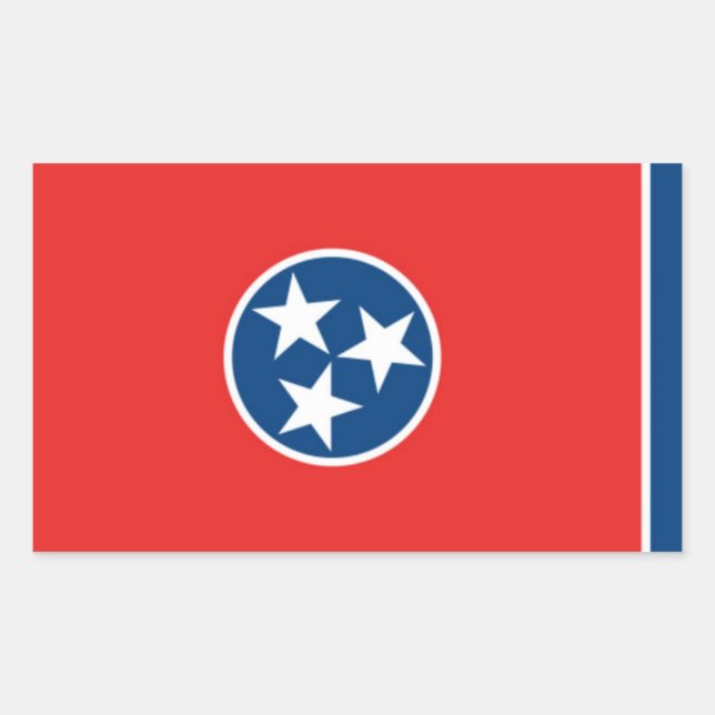 Tennessee Rechteckiger Aufkleber (Vorderseite)