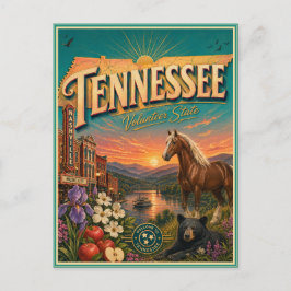 Tennessee Retro-Reise-Andenken-Postkarte Postkarte
