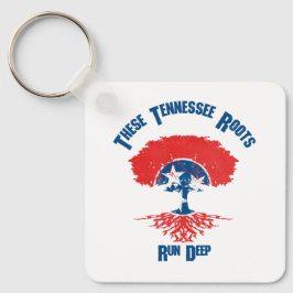 Tennessee Roots Flag Tree Schlüsselanhänger