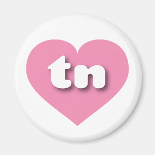 Tennessee rosa Herz - Ich liebe TN Magnet