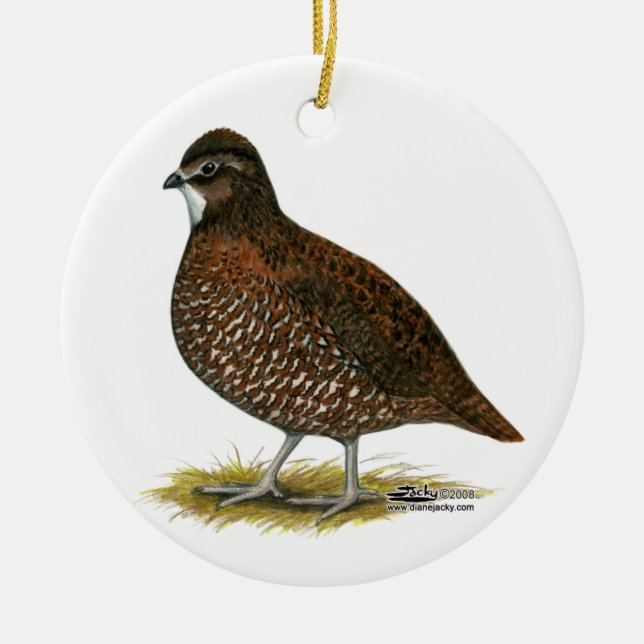 Tennessee-Rot-Wachteln Keramik Ornament (Vorne)