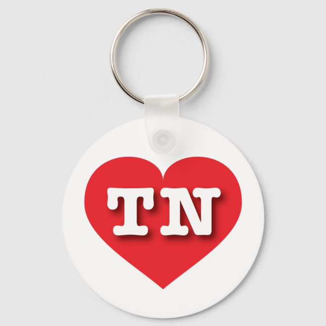 Tennessee Rotes Herz - I Liebe TN Schlüsselanhänger (Vorderseite)