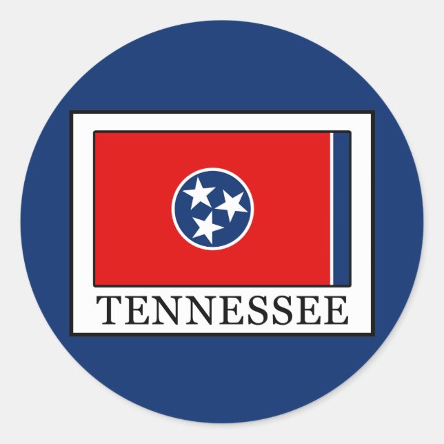 Tennessee Runder Aufkleber (Vorderseite)