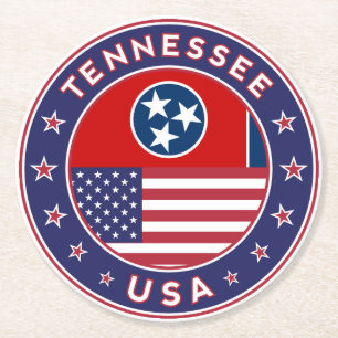 Tennessee Runder Pappuntersetzer