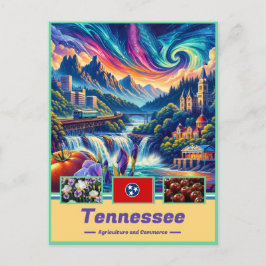 Tennessee Schätze Lebhafte Sehenswürdigkeiten Postkarte