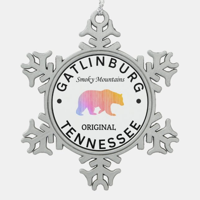 Tennessee Schneeflocken Zinn-Ornament (Vorderseite)