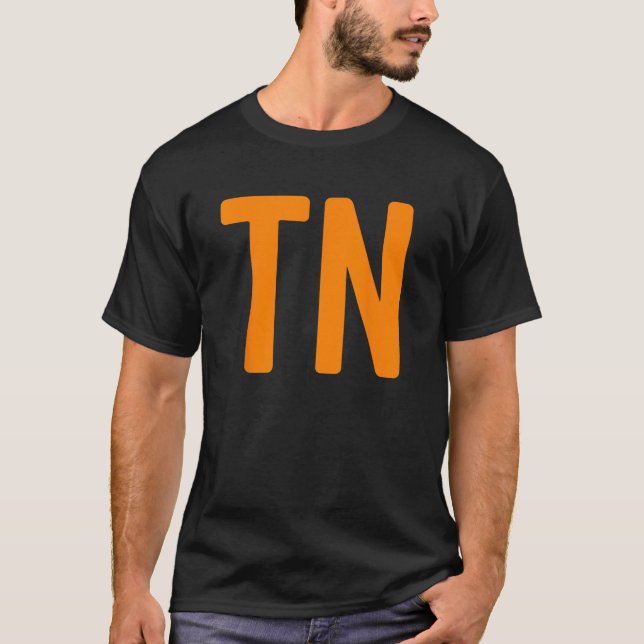 Tennessee Shirt Simple TN Orange Staatsstolz Fan T (Vorderseite)