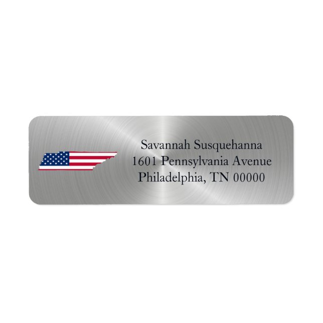 Tennessee Silver American Flag Patriotic (Vorne)