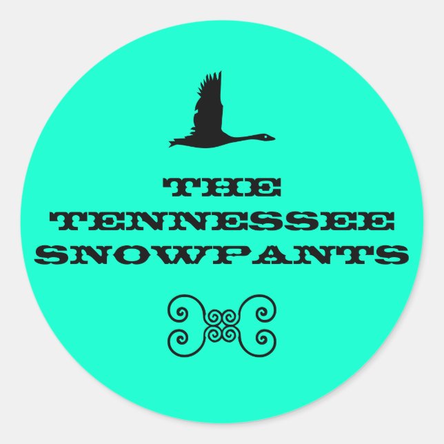 Tennessee Snowpants Aufkleber (Vorderseite)