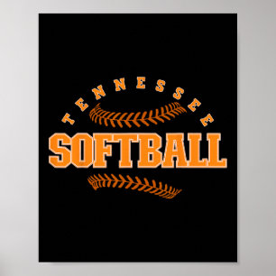 Tennessee Softll Vintage Herren Kinder Team Retro Poster