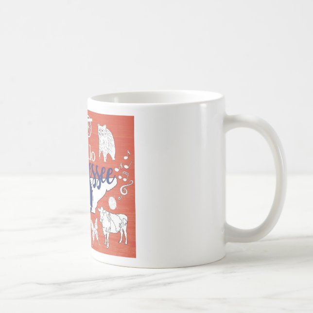 Tennessee Staat Symbole Freiwillige Staat Bilder Kaffeetasse (Rechts)