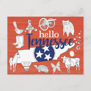 Tennessee Staat Symbole Freiwillige Staat Bilder Postkarte