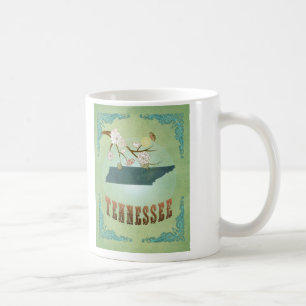 Tennessee-Staatenkarte – Grün Kaffeetasse