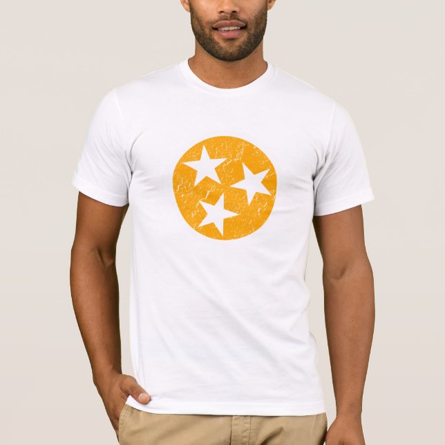 Tennessee-Staatfelsiger Spitzengrunge-große Orange T-Shirt (Vorderseite)