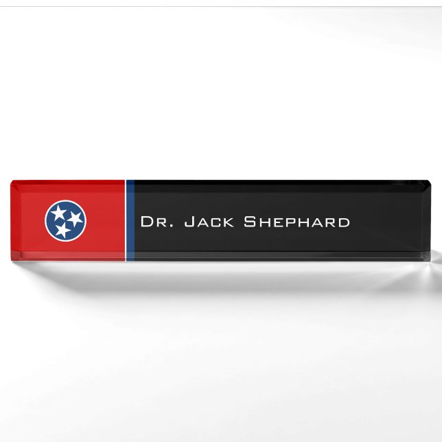 Tennessee-Staats-Flagge Namensplakette (Vorderseite)