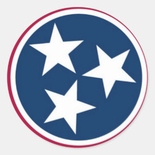 Tennessee-Staats-Flagge Runder Aufkleber