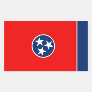 Tennessee-Staats-Flaggen-Entwurf Rechteckiger Aufkleber