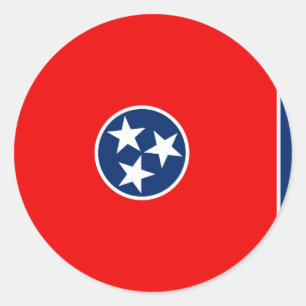 Tennessee-Staats-Flaggen-Entwurf Runder Aufkleber