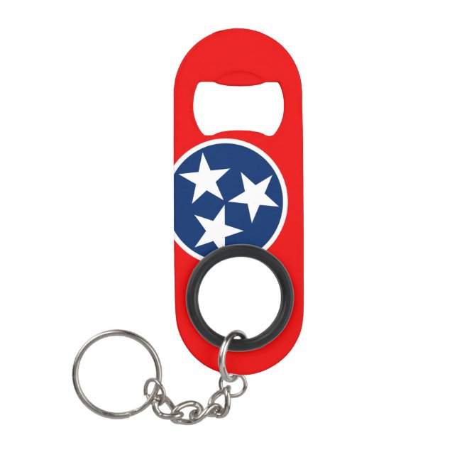 Tennessee-Staats-Flaggen-Entwurf Schlüsselanhänger Flaschenöffner (Vorderseite)