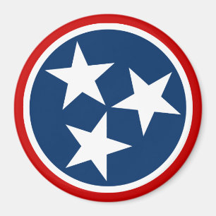 Tennessee Staatsflagge Blau Weiße Sterne Magnet