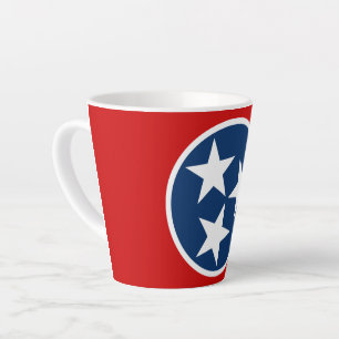 Tennessee Staatsflagge Blau Weiße Sterne Milchtasse