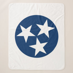 Tennessee Staatsflagge Blau Weiße Sterne Sherpadecke
