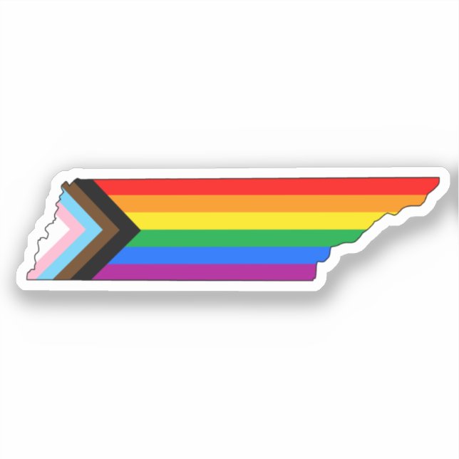 Tennessee Staatsstolz LGBTQ-Progress-Prix Aufkleber (Vorderseite)