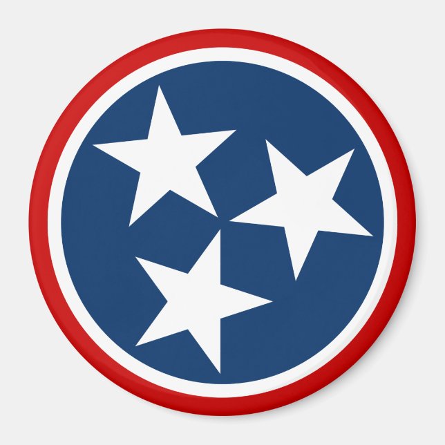 Tennessee State Flag Blaue weiße Stars Magnet (Vorne)