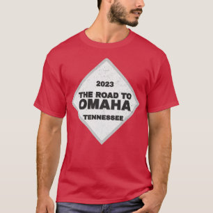 Tennessee-Straße zur Omaha-Uni Baseball CWS 2023 T-Shirt