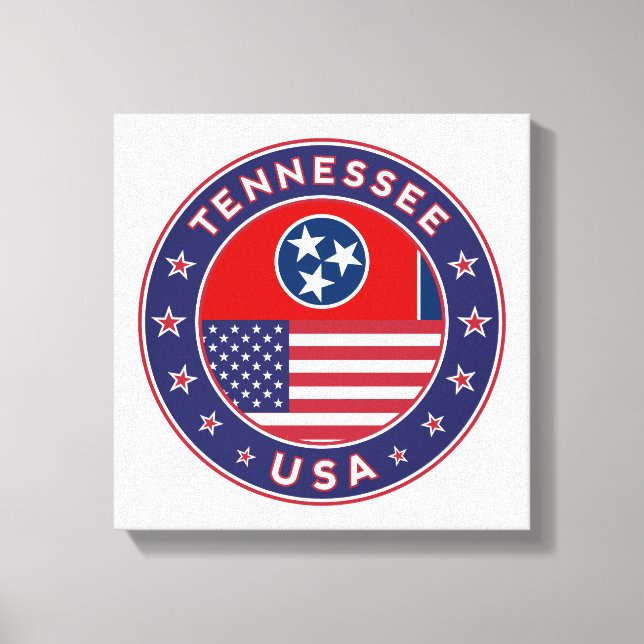 Tennessee, Tennessee-Poster, Leinwand (Vorderseite)